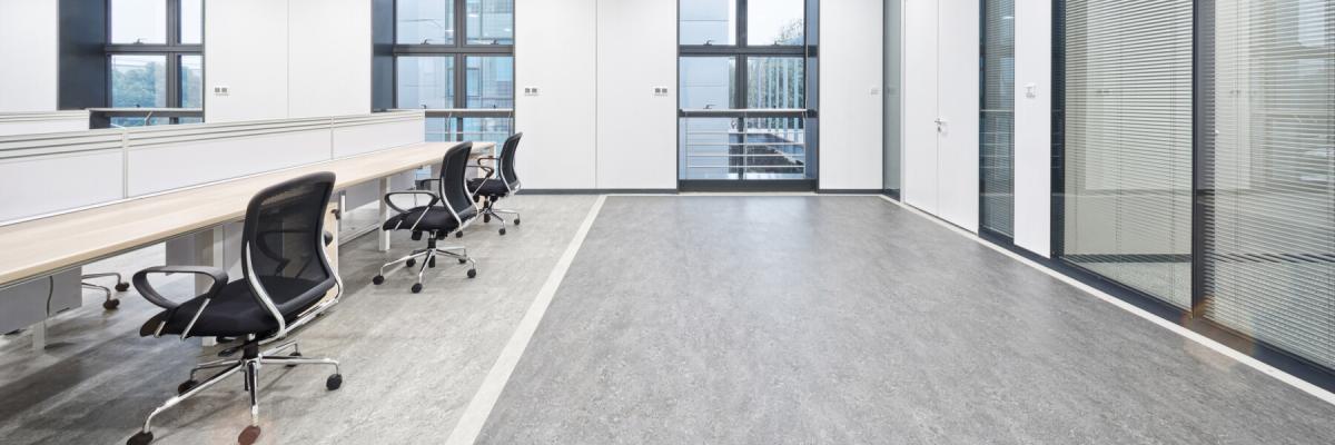 empty office with clean floors